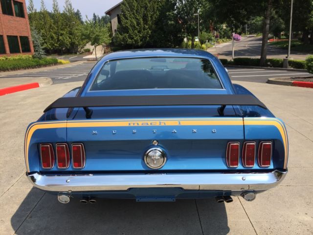 1969 Acapulco Blue Metalic Ford Mustang Fastback