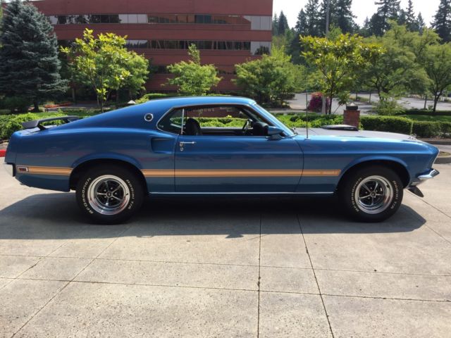 1969 Acapulco Blue Metalic Ford Mustang Fastback