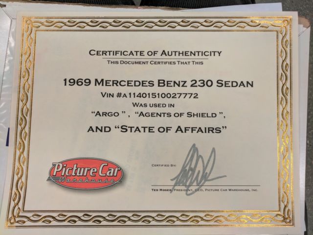 1969 Green Mercedes-Benz 200-Series U/K