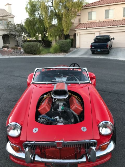 1969 Red MG MGB Convertible