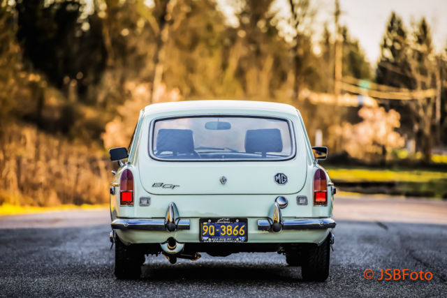 1969 Sea Foam Green MG MGB Cpoupe