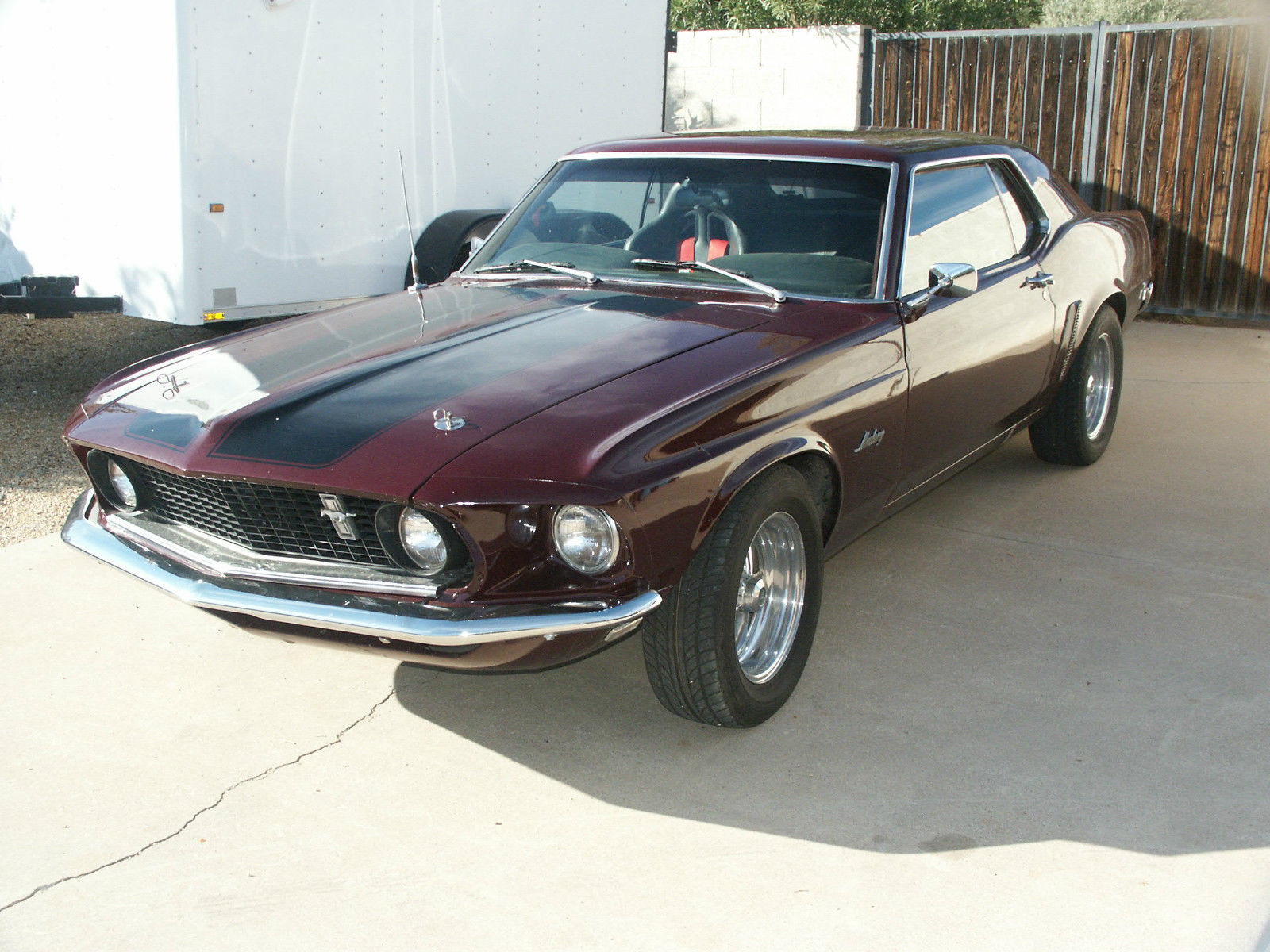 1969 Burgundy Ford Mustang Coupe
