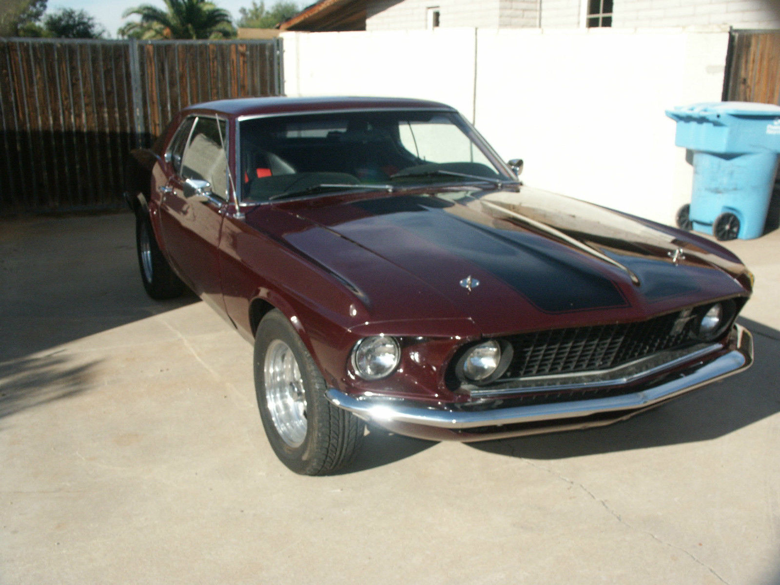 1969 Burgundy Ford Mustang Coupe