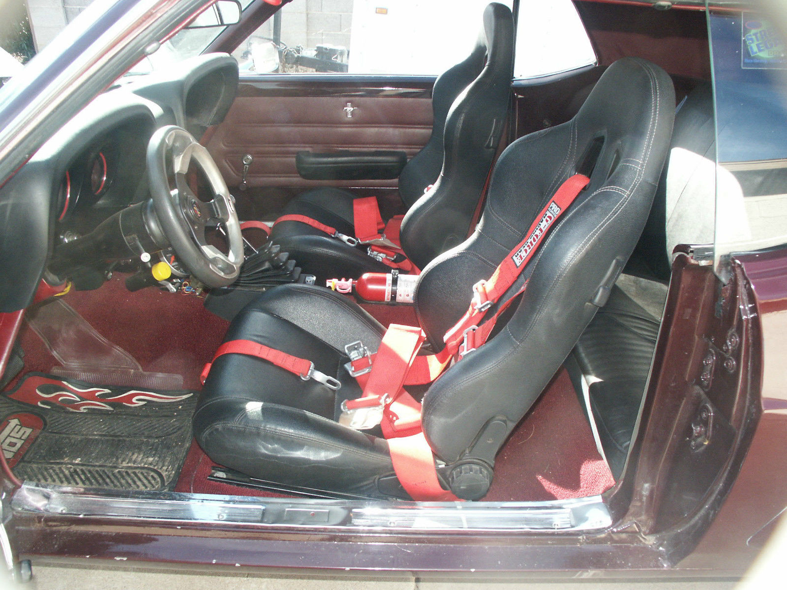 1969 Burgundy Ford Mustang Coupe