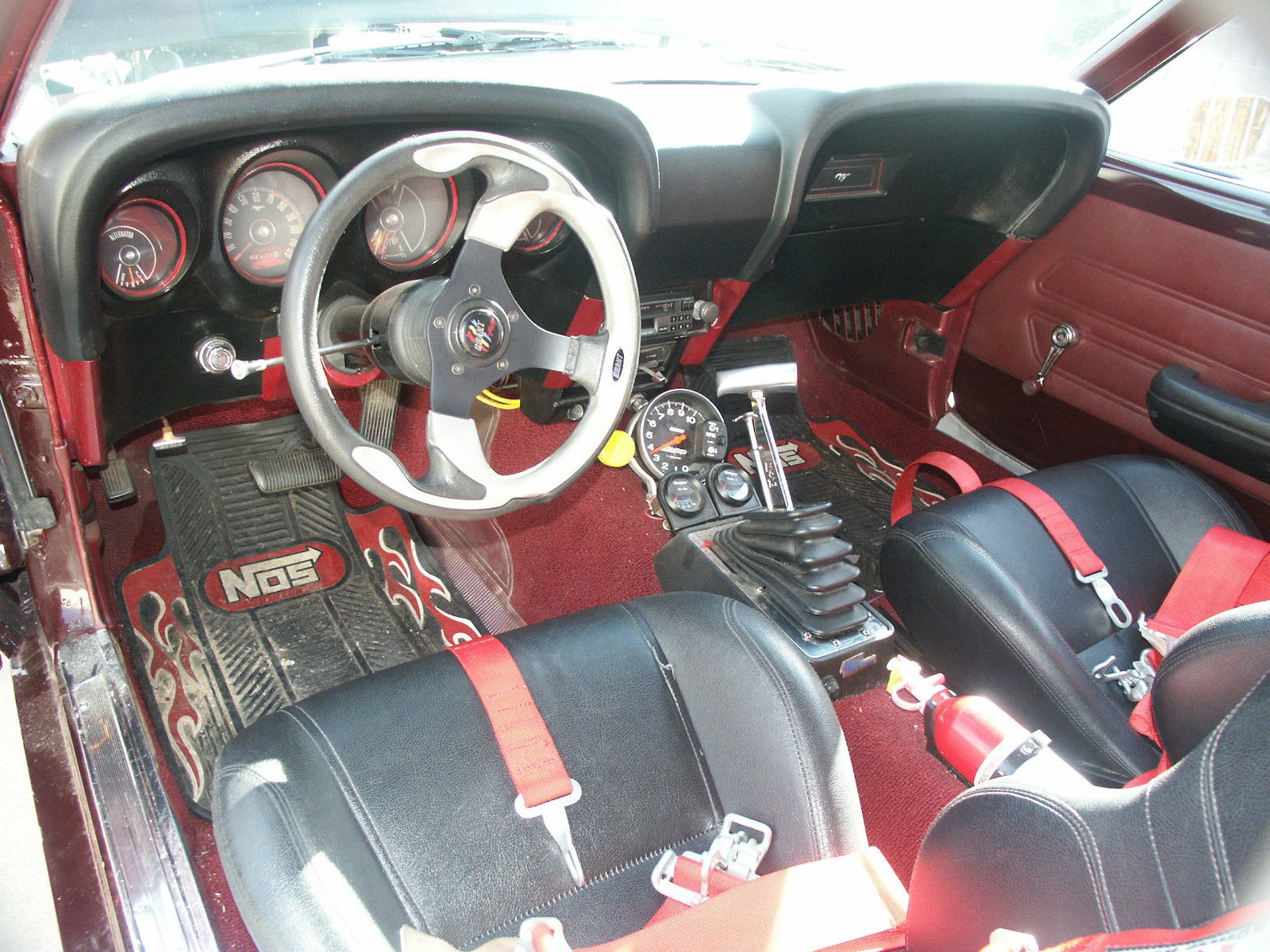 1969 Burgundy Ford Mustang Coupe