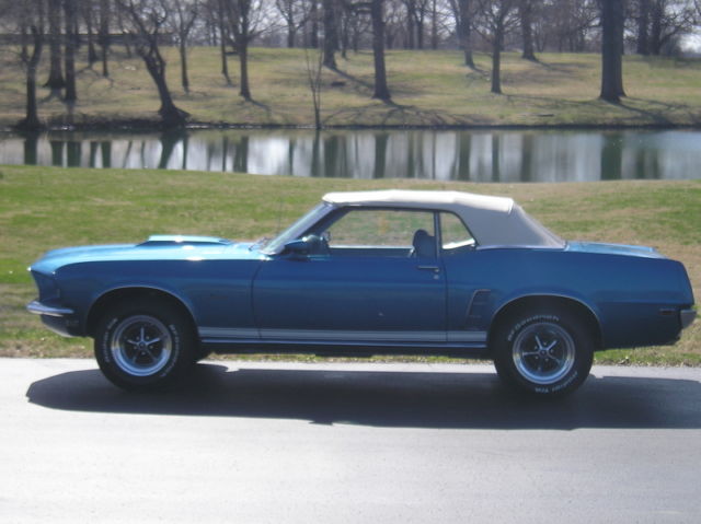 1969 Blue Ford Mustang Convertible