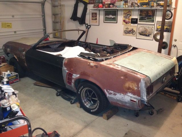 1969 Blue Ford Mustang Convertible