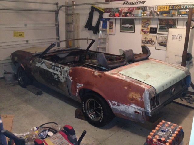 1969 Blue Ford Mustang Convertible