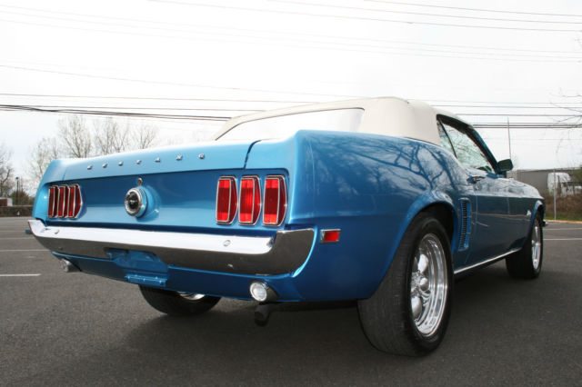 1969 Blue Ford Mustang Convertible