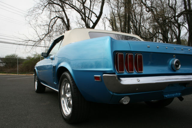 1969 Blue Ford Mustang Convertible