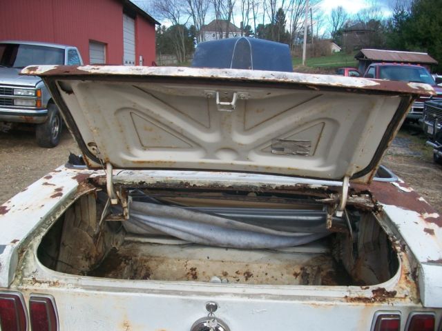 1969 White Ford Mustang Convertible