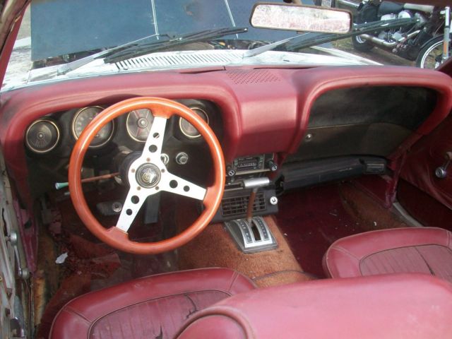1969 White Ford Mustang Convertible