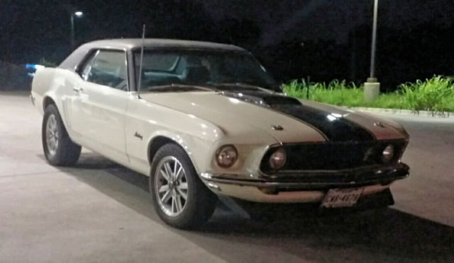 1969 White Ford Mustang Coupe