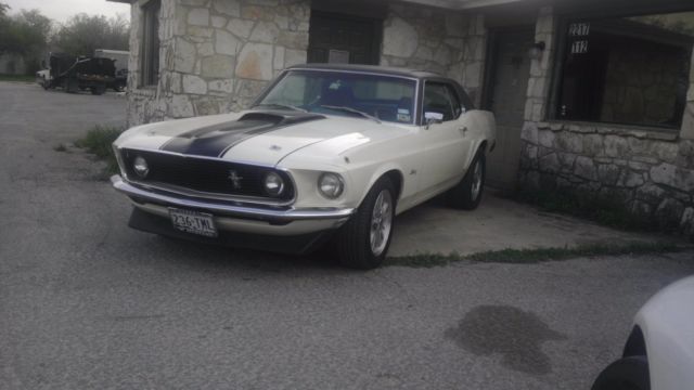 1969 White Ford Mustang Coupe