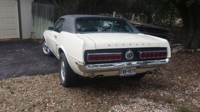 1969 White Ford Mustang Coupe