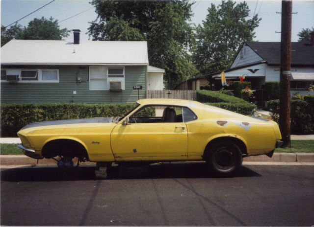 1969 Yellow Ford Mustang Fastback