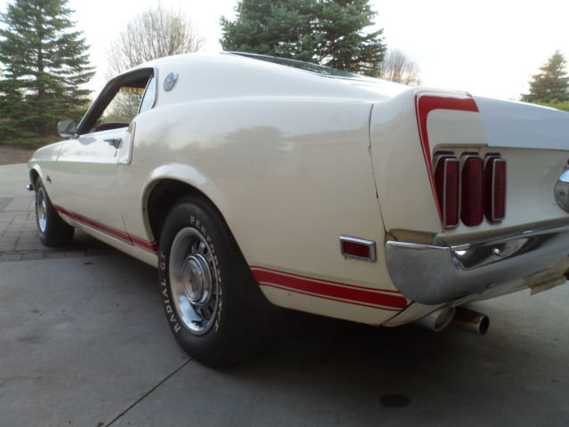 1969 White Ford Mustang Coupe
