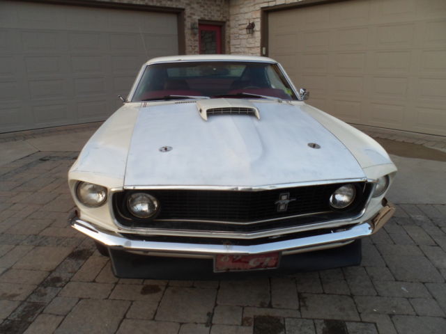 1969 White Ford Mustang Coupe