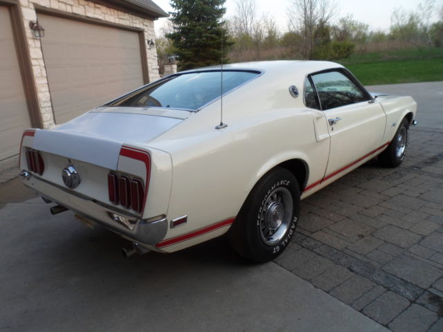 1969 White Ford Mustang Coupe