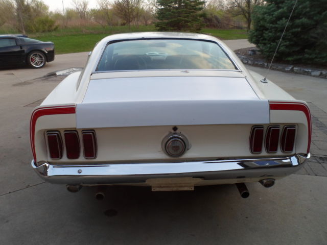 1969 White Ford Mustang Coupe