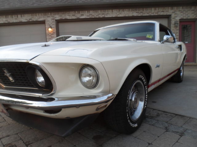 1969 White Ford Mustang Coupe