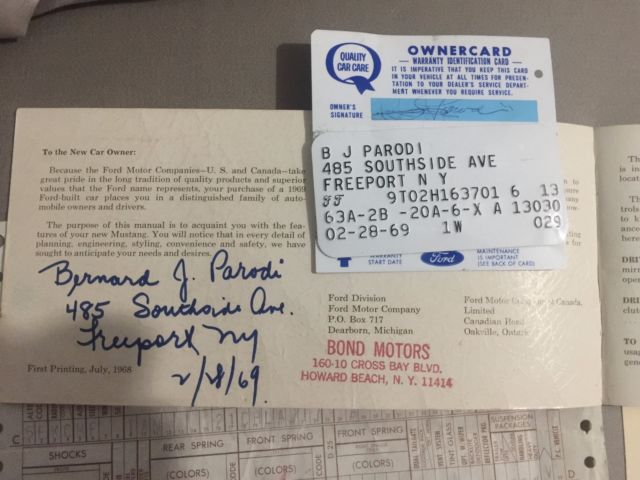 19690000 Blue Ford Mustang Fastback