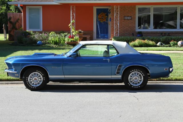1969 Acapulco Blue Ford Mustang Convertible