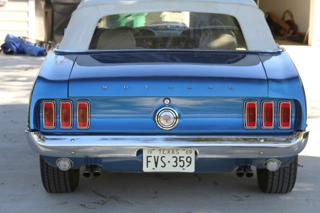 1969 Acapulco Blue Ford Mustang Convertible