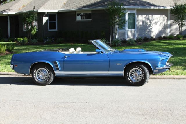 1969 Acapulco Blue Ford Mustang Convertible