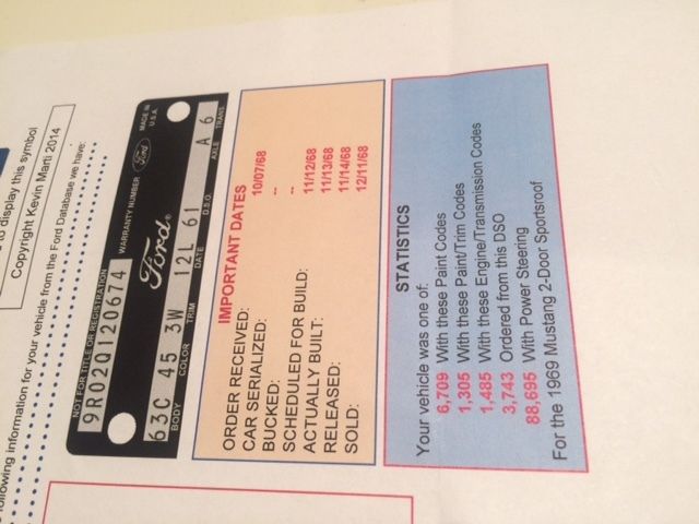 1969 Silver Jade Ford Mustang Fastback