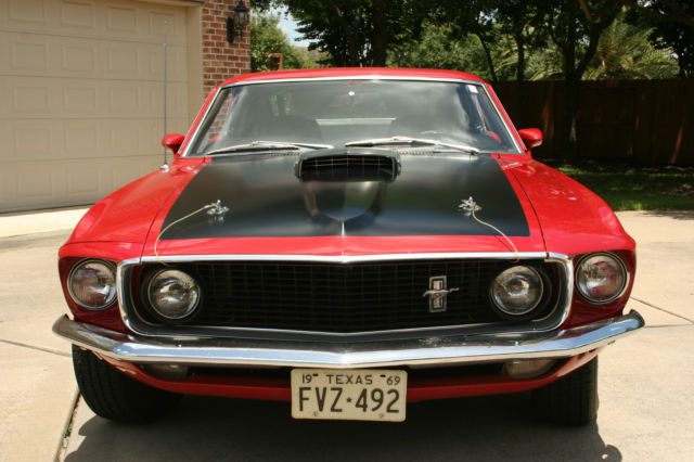 1969 Red Ford Mustang Fastback
