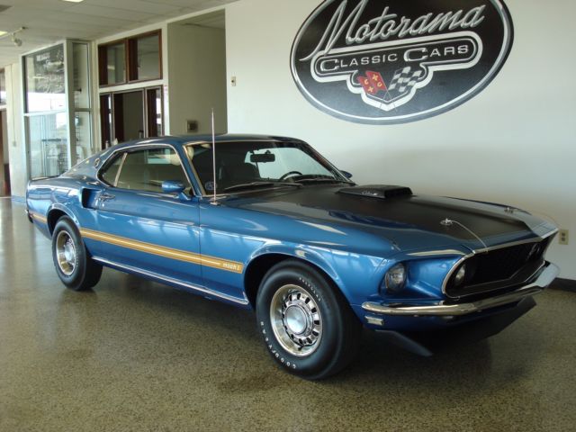 1969 Blue Ford Mustang Fastback