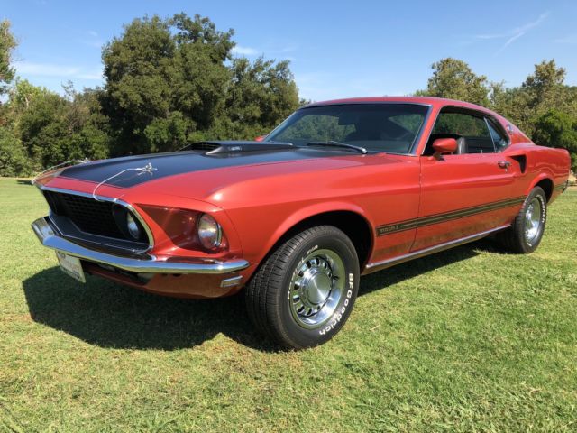1969 Indian Fire Red Ford Mustang Fastback