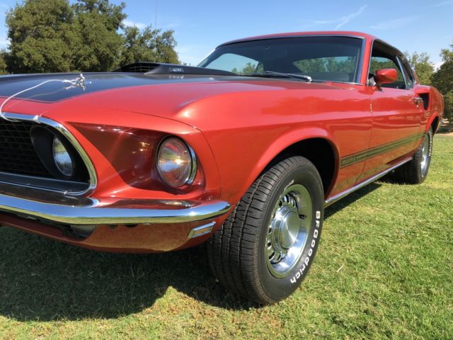 1969 Indian Fire Red Ford Mustang Fastback