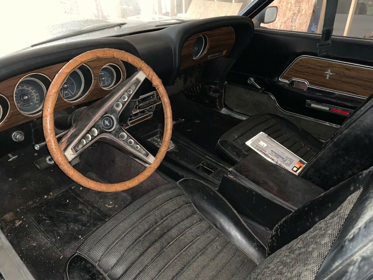 1969 Black Ford Mustang Fastback / Sportsroof