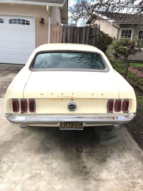1969 Yellow Ford Mustang Coupe