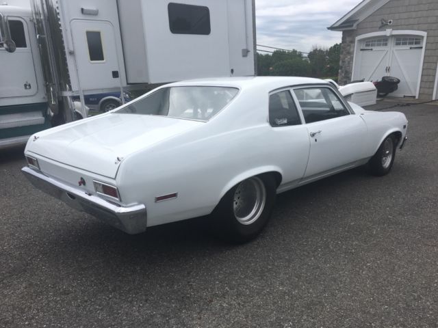1969 White Chevrolet Nova 2 door sedan