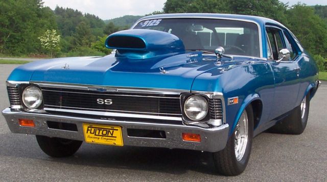 1969 Blue Chevrolet Nova Coupe