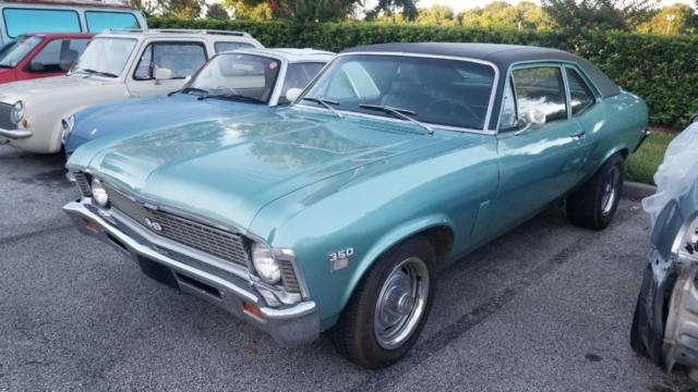 1969 Teal Chevrolet Nova Coupe