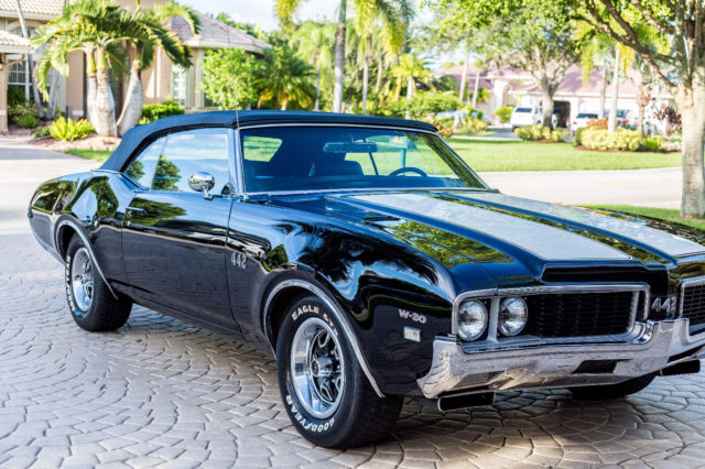 1969 Black Oldsmobile 442 Convertible