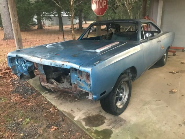 1969 Blue Plymouth GTX 2 door hardtop
