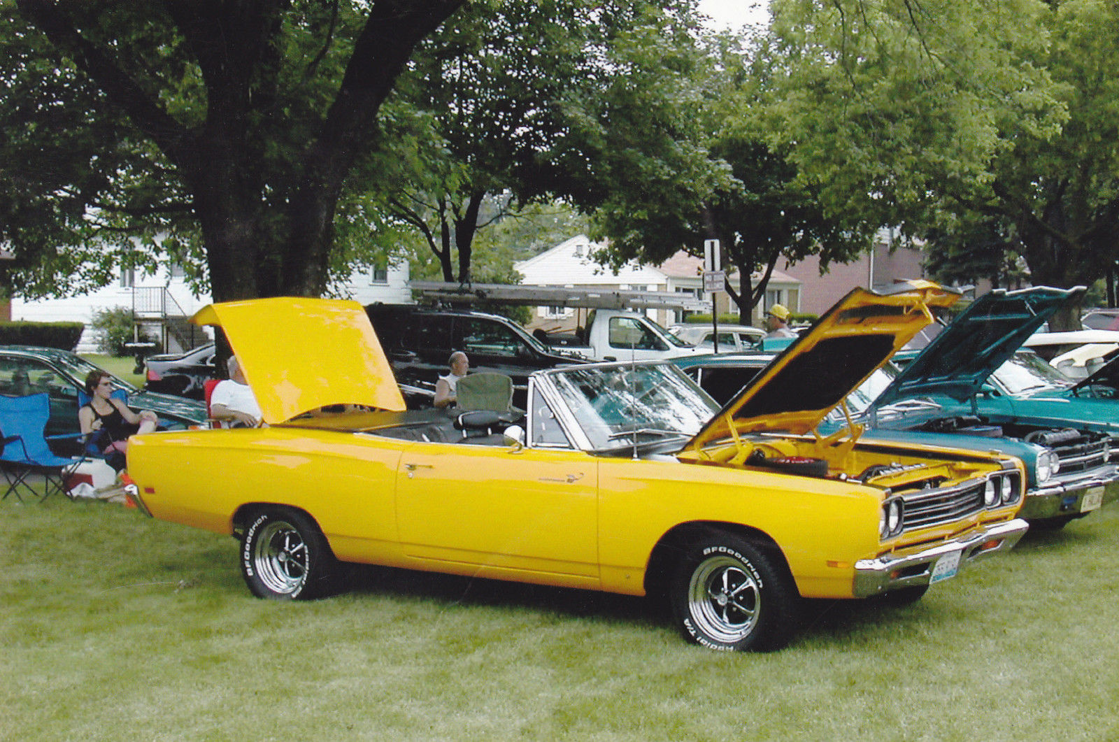 1969 Bahama Yellow Plymouth Road Runner 2 door converible