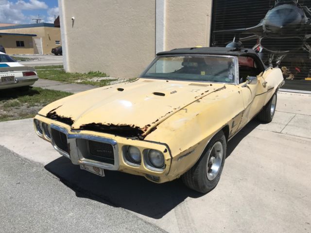 1969 Goldenrod Yellow Pontiac Firebird Convertible
