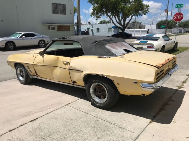1969 Goldenrod Yellow Pontiac Firebird Convertible