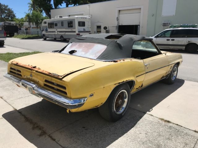 1969 Goldenrod Yellow Pontiac Firebird Convertible