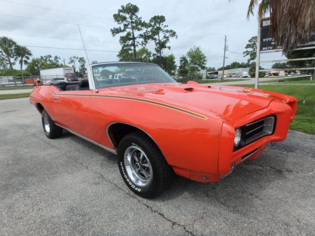 1969 Orange Pontiac GTO Convertible