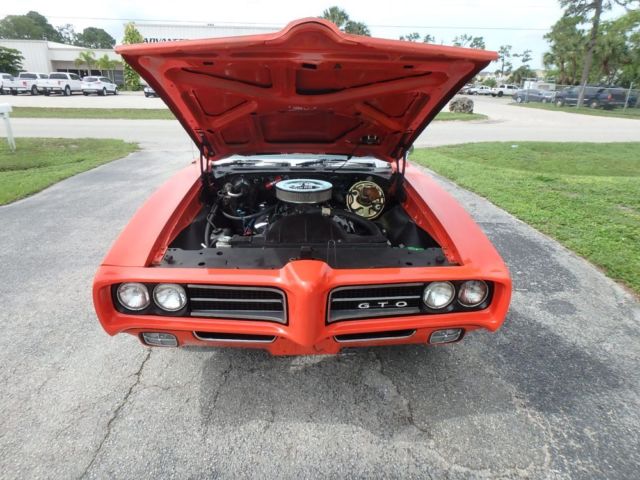 1969 Orange Pontiac GTO Convertible