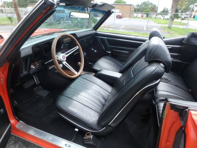 1969 Orange Pontiac GTO Convertible