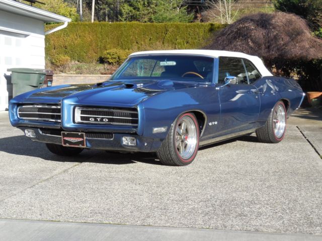 1969 Liberty Blue Pontiac GTO Convertible