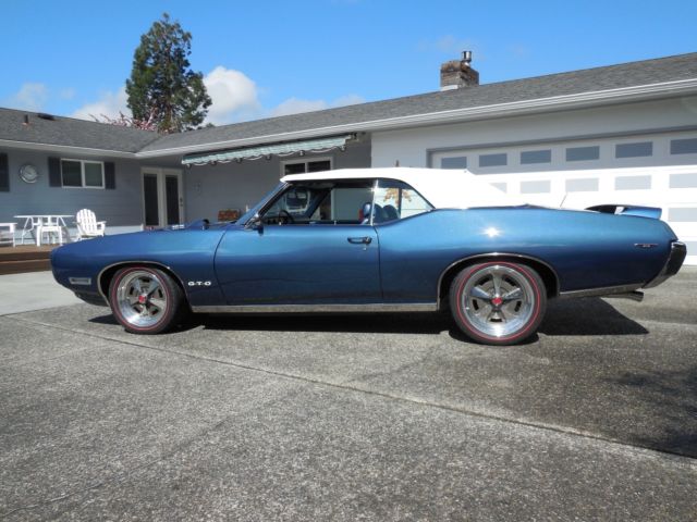 1969 Liberty Blue Pontiac GTO Convertible